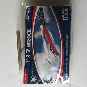 ANNIN FLAGMAKERS U.S WINDSOCK 5IN. X 36IN NEW